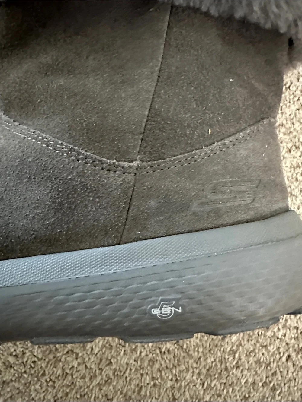 Skechers Gen 5 Cozy Women's Short Fur-Lined Ankle Boots - Gray size 6.5 New